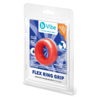 b-Vibe Flex Ring Grip - Ultra Soft Silicone Cock Ring - Red b-Vibe Flex Ring Grip - Ultra Soft Silicone Cock Ring - Red